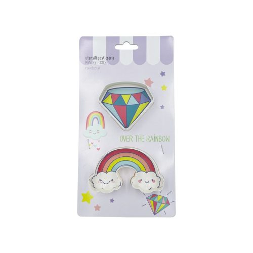 Műanyag kiszúró szett, gyémánt és szivárvány