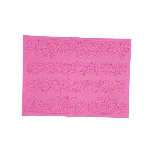 Szilikon csipkeforma, levelek, 38,5×28,5 cm