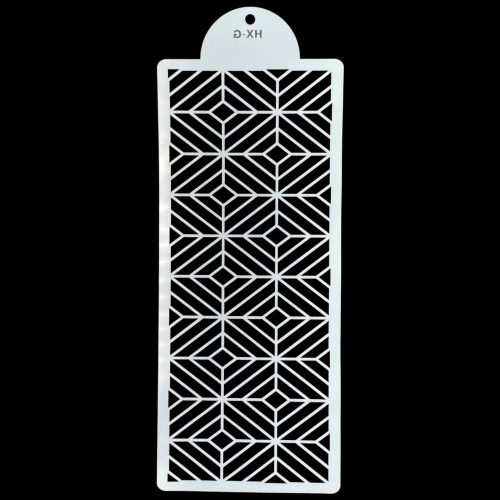 Stencil, négyszög, műanyag,15×39 cm