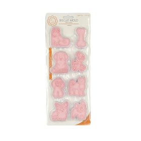 Kiszúró szett nyomdával, műanyag, kutya, 8db