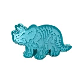 Triceratops kiszúró nyomdával, műanyag, 8×13 cm