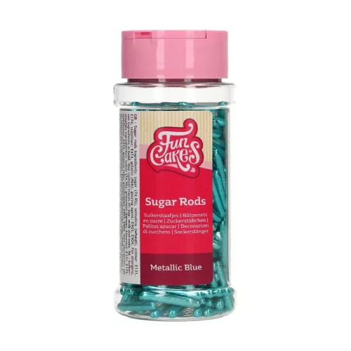 FunCakes metál cukorrúd, kék, 70g