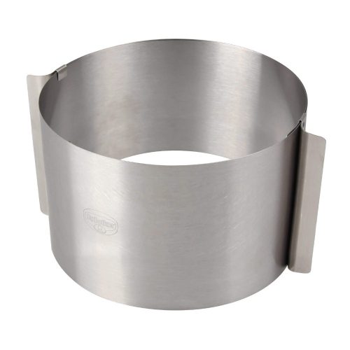 Dr. Oetker tortagyűrű, extra magas, állítható, rozsdamentes acél, 16-30 cm