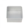 Kivehető aljú négyzet tortaforma, aluminium; 15×15 cm