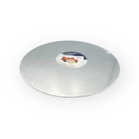 Tortakarton, kör, vastag, ezüst, 20 cm