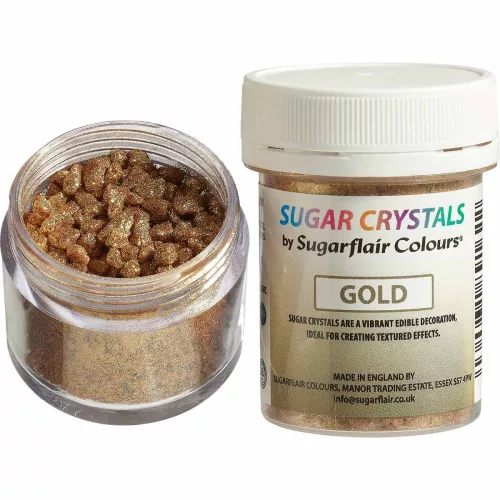 Sugarflair cukorkristály, arany, 40g