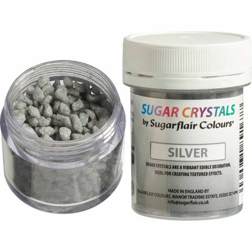 Sugarflair cukorkristály, ezüst, 40g