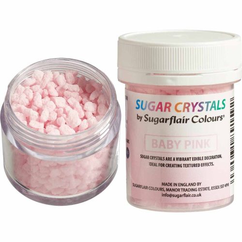 Sugarflair cukorkristály, babarózsaszín, 40g