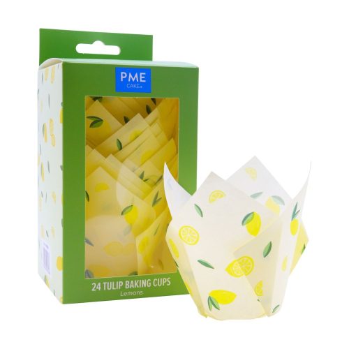 PME tulipános muffin papír, citromos, 24 db