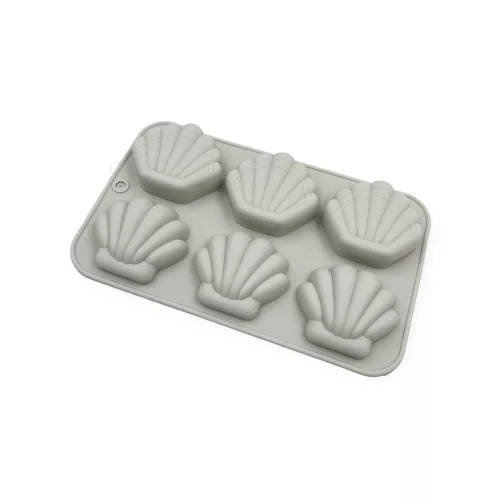 Kagyló forma, szilikon, 12×20 cm, 6db