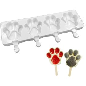   Jégkrém készítő forma, mancs, szilikon, 4 darabos, 19,5×14,5 cm