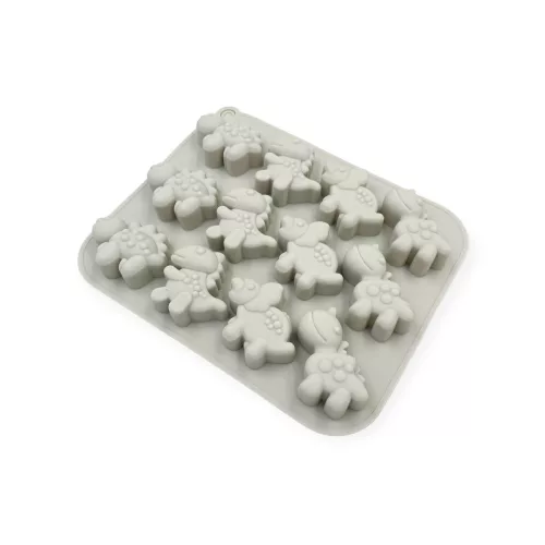 Mini dino alakú forma, szilikon, 4 minta, 17,5×14,5 cm