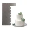 Tortasimító, hullámos, rozsdamentes acél, 18,4 ×11,3 cm