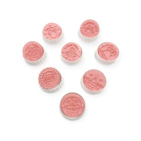 Kiszúró szett nyomdával, műanyag, Karácsony, 8 db -II