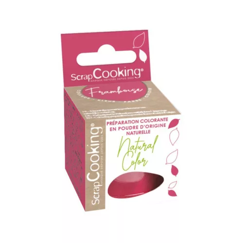 Scrapcooking természetes por ételfesték, málna piros, 10g