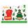 Decora kiszúró szett, karácsonyfa és csizma, műanyag, 2 db