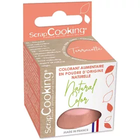 Scrapcooking természetes por ételfesték, terrakotta, 10g