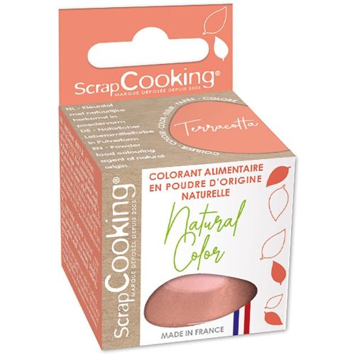 Scrapcooking természetes por ételfesték, terrakotta, 10g 