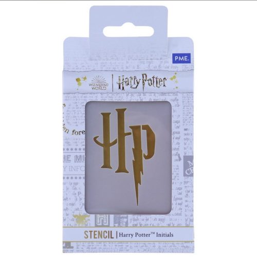 Harry Potter stencil, fém, HP logo, nagy