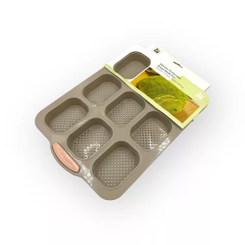 Perforált mini kenyér forma, szilikon, 30,8×23,5cm
