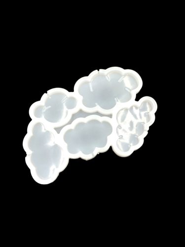 Nyalóka forma, felhő, szilikon, 17×11 cm, 6 db-os