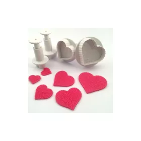 Dekofee rúgós kiszúró szett, mintás szív, 4 db
