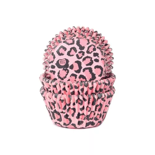 House of Marie sütőforma,pink leopárdminta, 24db