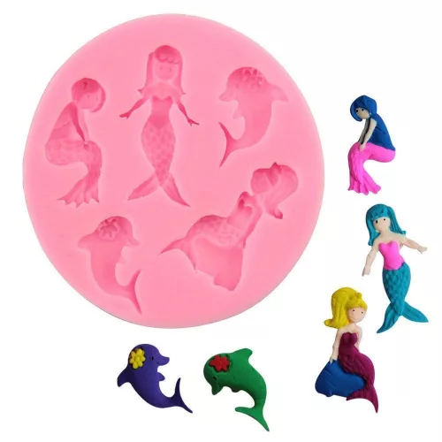 Hableány szilikon fondant forma, 7,8×7,8 cm