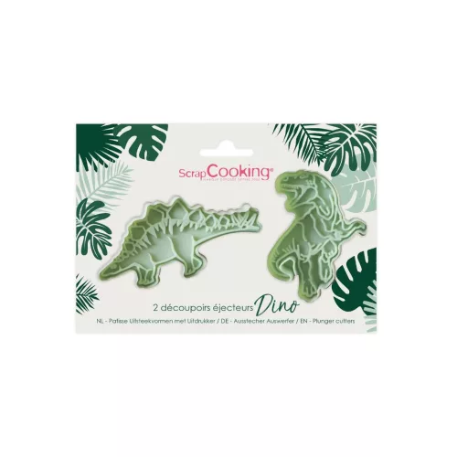 Scrapcooking kiszúró szett, fém, dino, 2db