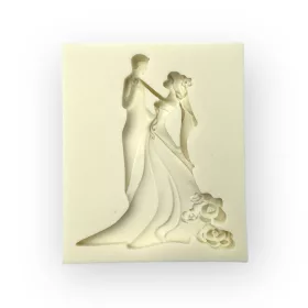 Nászpár fondant forma, szilikon, 7,7×9,3 cm