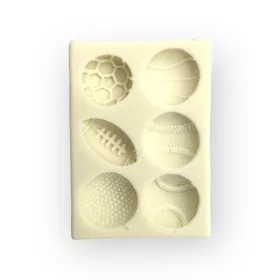 Különböző labda fondant forma, szilikon, 7,4×5,3 cm