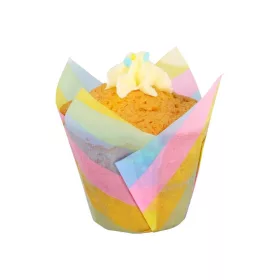 PME tulipános muffin papír, Színes, 24db