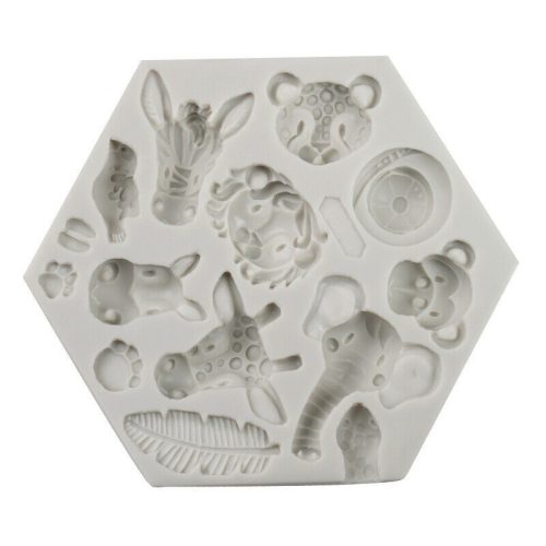 Állatok fondant forma, szilikon, 12,5×11 cm