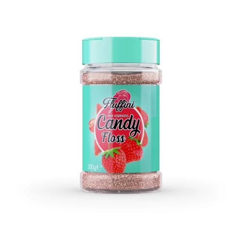 Fluffini Ízesített Vattacukor Alapanyag - Eper, 300g