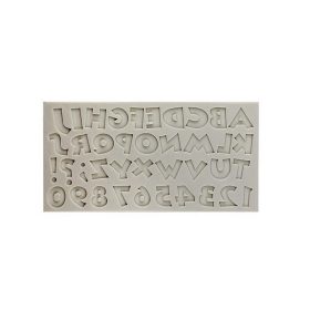 Szám és betű fondant forma, szilikon, 18,9×9,9 cm