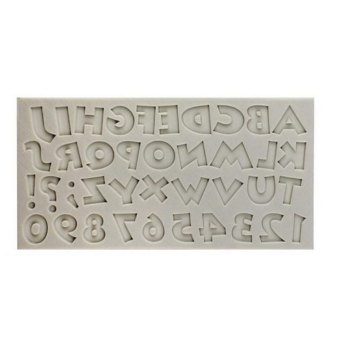 Szám és betű fondant forma, szilikon, 18,9×9,9 cm