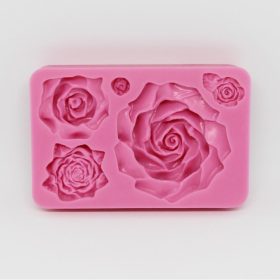 Rózsák fondant forma, szilikon, 13,2×8,7 cm