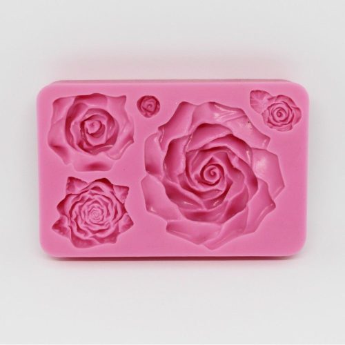Rózsák fondant forma, szilikon, 13,2×8,7 cm