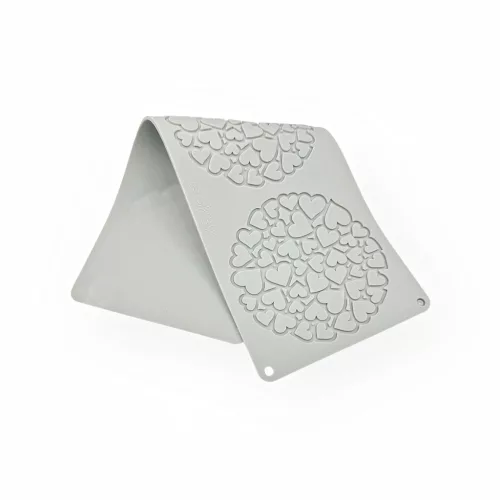 Dekor forma, szilikon, szives minta körben, 35,8×12,5cm