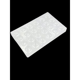   Csokoládé bonbon forma, polikarbonát, félgömb, 17×27cm, 24db