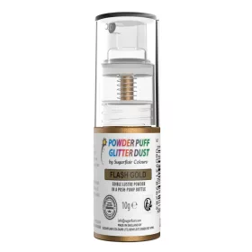 Sugarflair pumpás glitter spray, fénylő arany, 10g