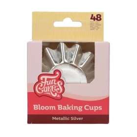 Funcakes merev muffin papír, ezüst, 48db