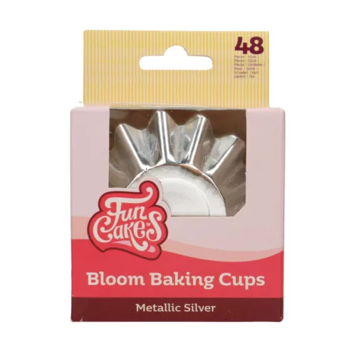 Funcakes merev muffin papír, ezüst, 48db