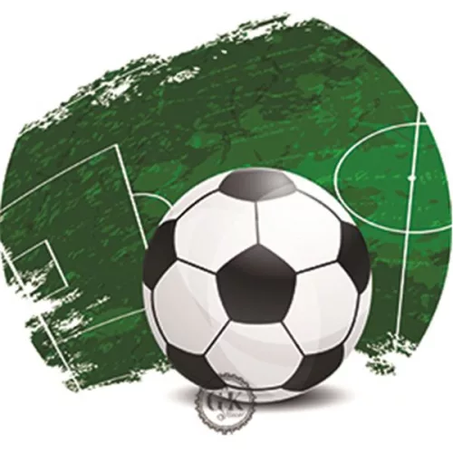 Díszített ostyalap, football, 20 cm