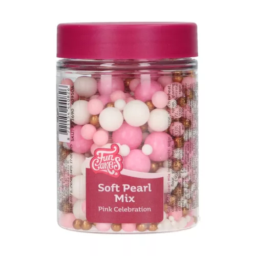 FunCakes szórógyöngy mix, Rózsaszín ünneplés, 80g