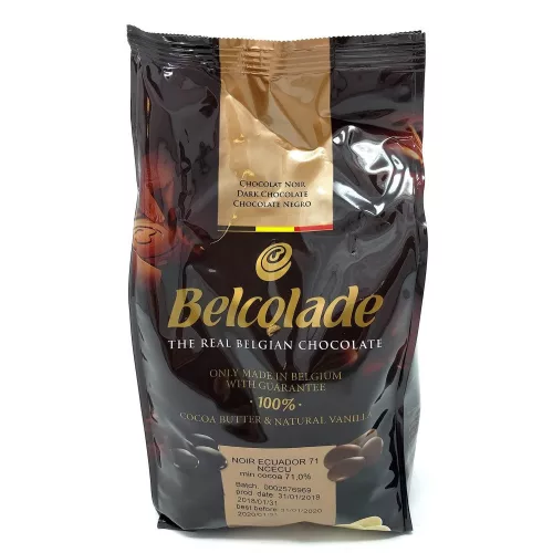 Belcolade belga csokipasztilla - Étcsokoládé 71% (Ecuador)