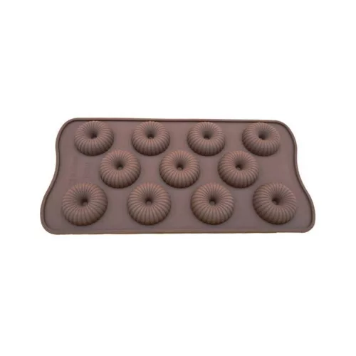 Bonbon forma, szilikon, spirálos fánk, 12 db-os, 10,5×20,5 cm
