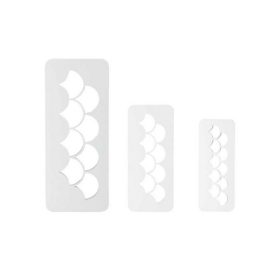 Műanyag geometrikus kiszúró, hullámos, 3 db