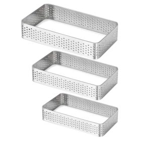Téglalap tarte forma, fém, 3db-os