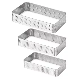 Téglalap tarte forma, fém, 3db-os
